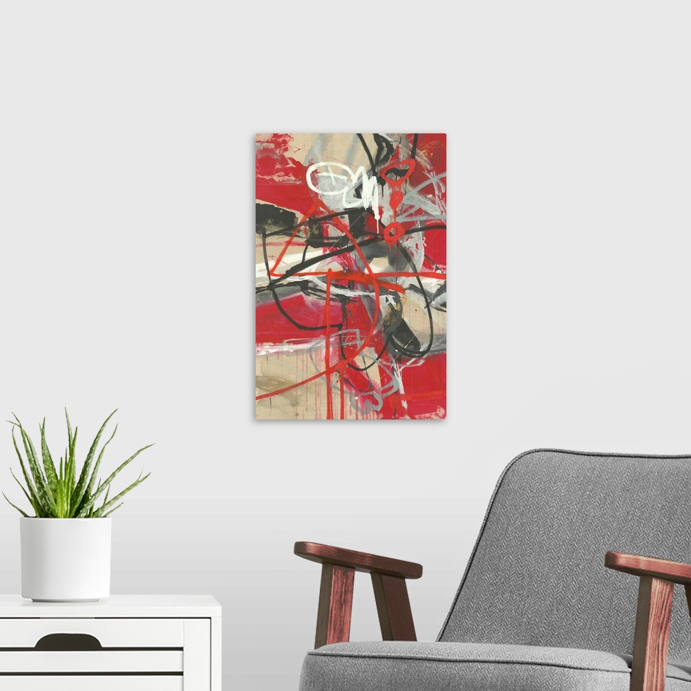 A modern room featuring Radical Thoughts I