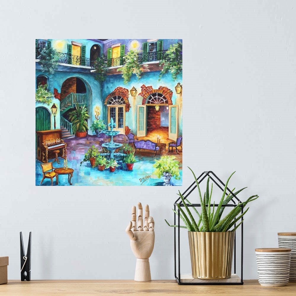 A bohemian room featuring Courtyard Fantasy