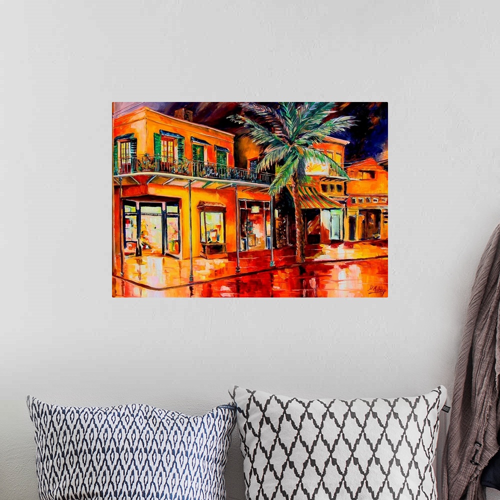 A bohemian room featuring New Orleans' Frenchmen Street