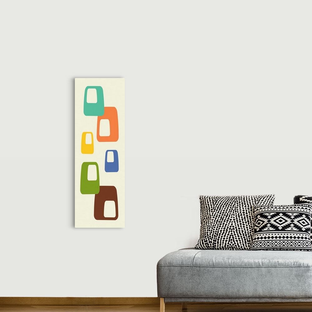 A bohemian room featuring From the Mid Century Modern Shapes Series