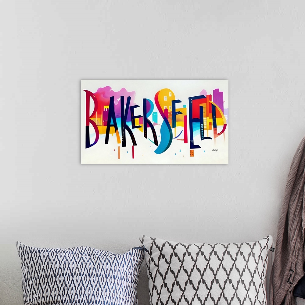 A bohemian room featuring City Strokes Bakersfield