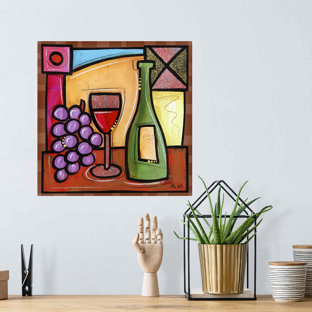 A bohemian room featuring Wine celebration