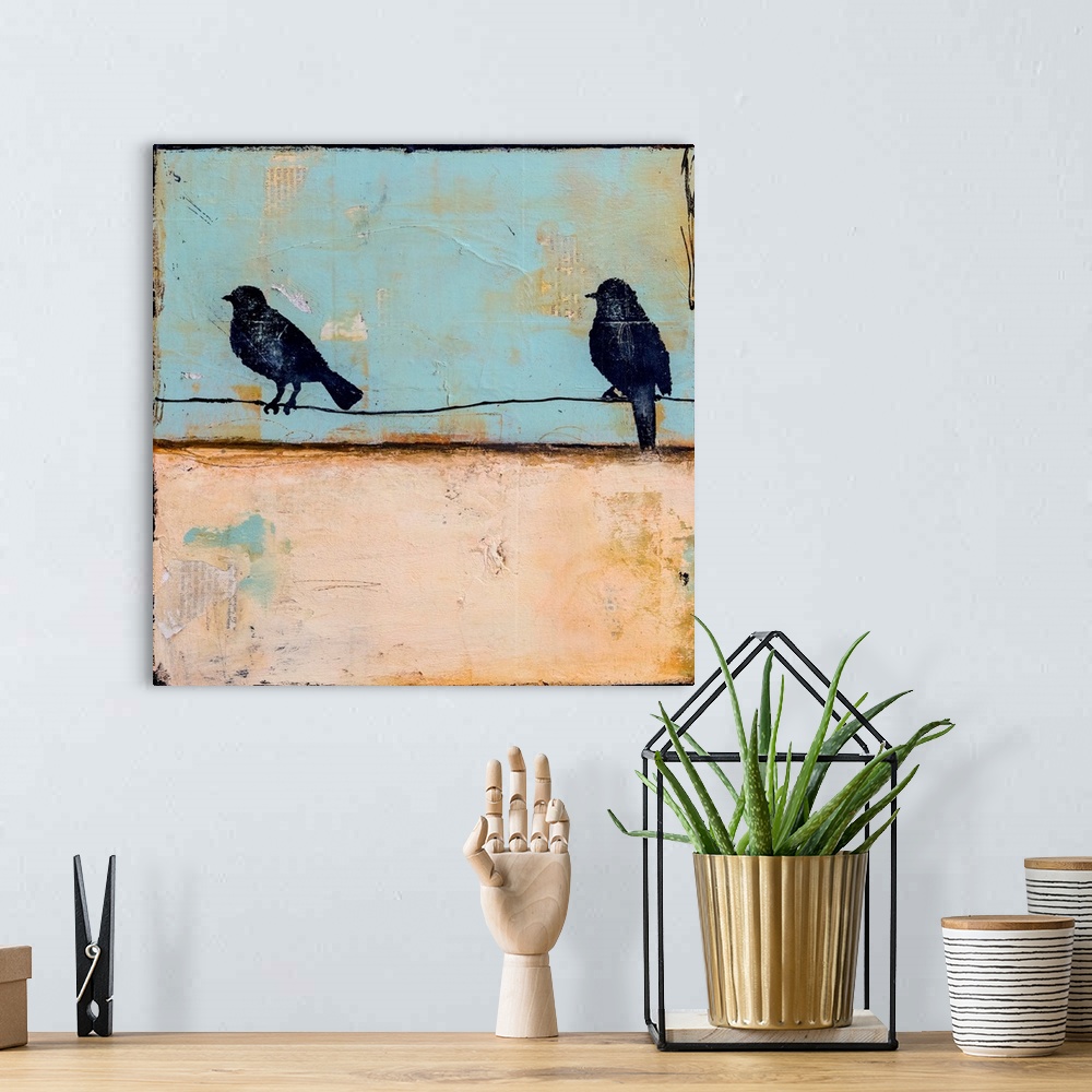 A bohemian room featuring 2 Birds On The Wire