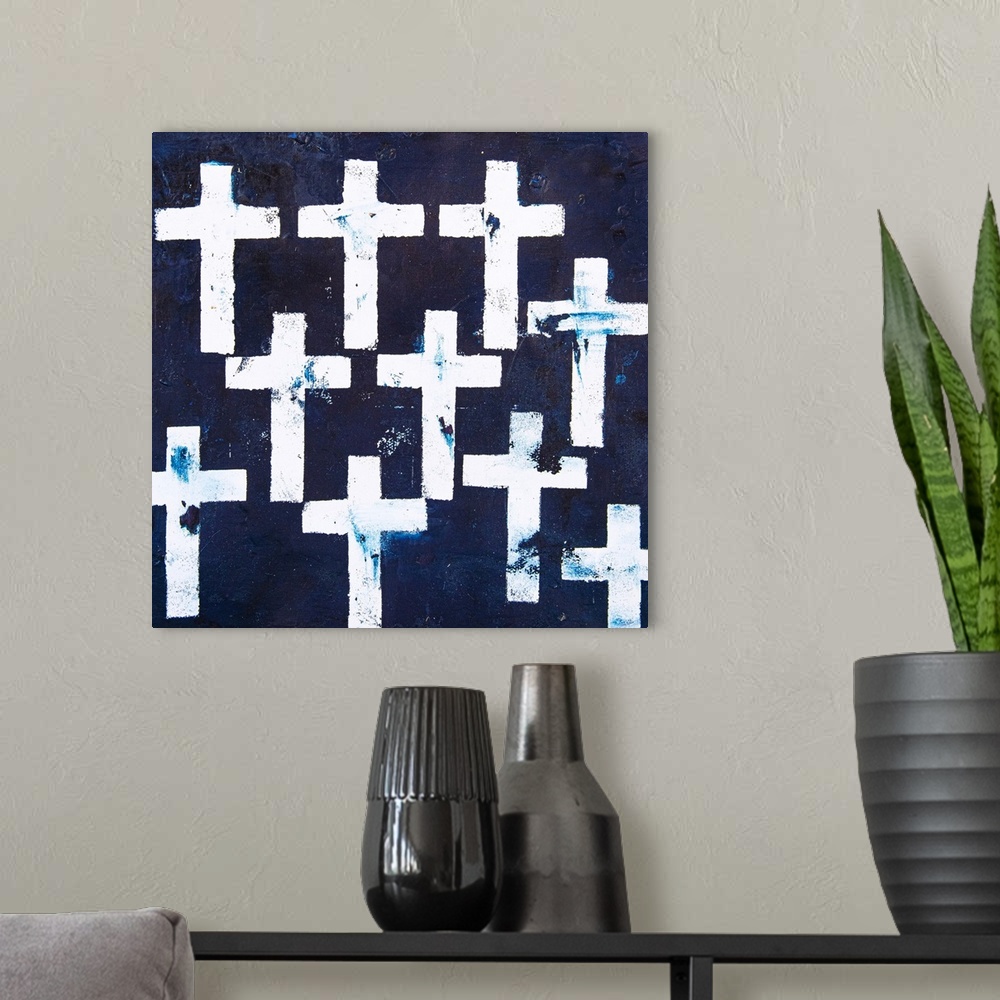 A modern room featuring Crosses