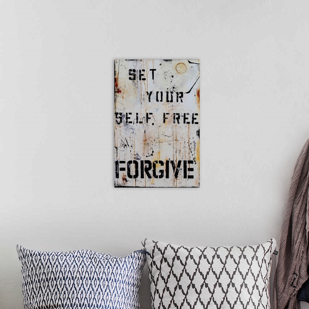 A bohemian room featuring Forgive