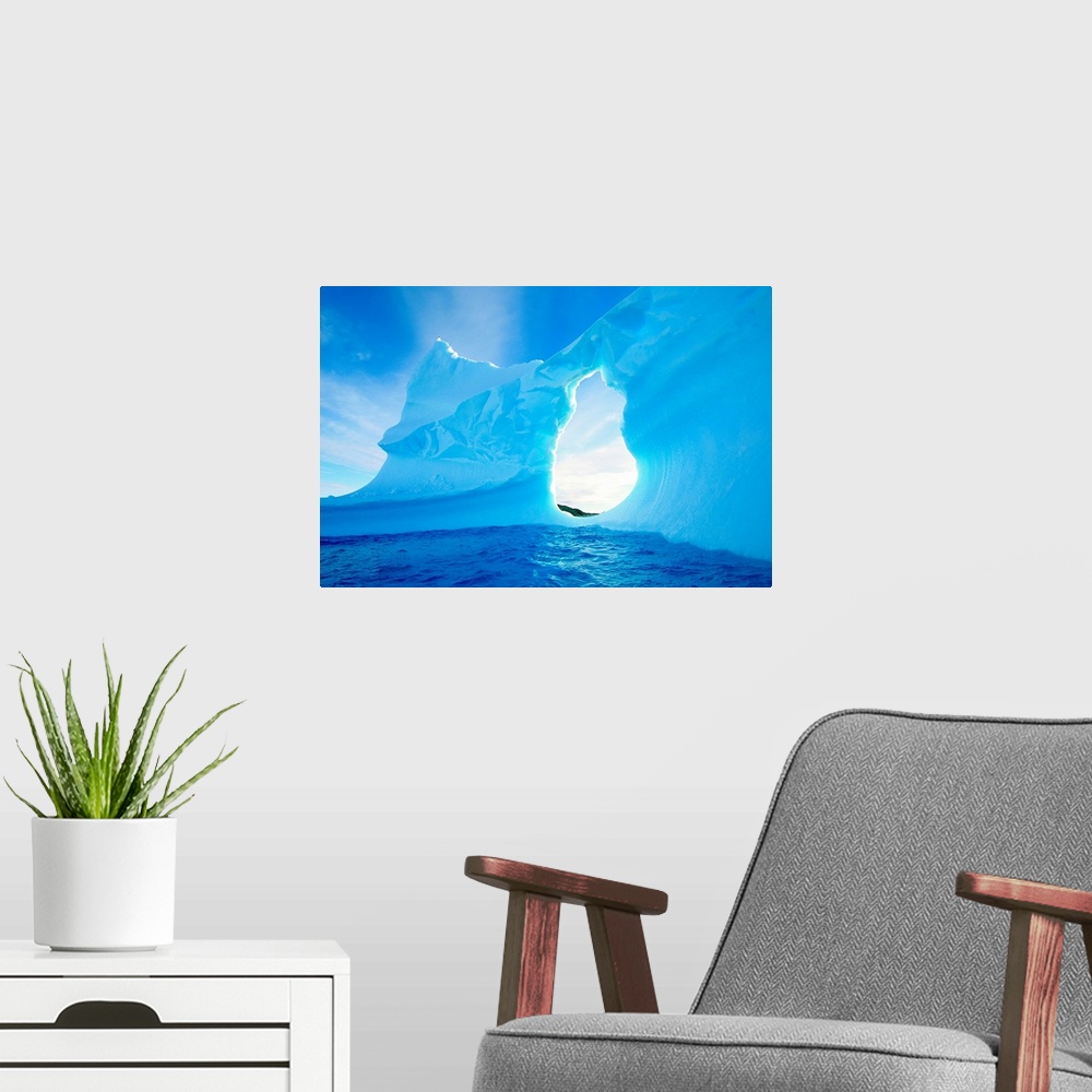 A modern room featuring Antarctic, Iceberg