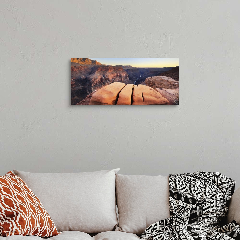 A bohemian room featuring Arizona, Grand Canyon, Sunset on Colorado River from Toroweap Point on the North Rim