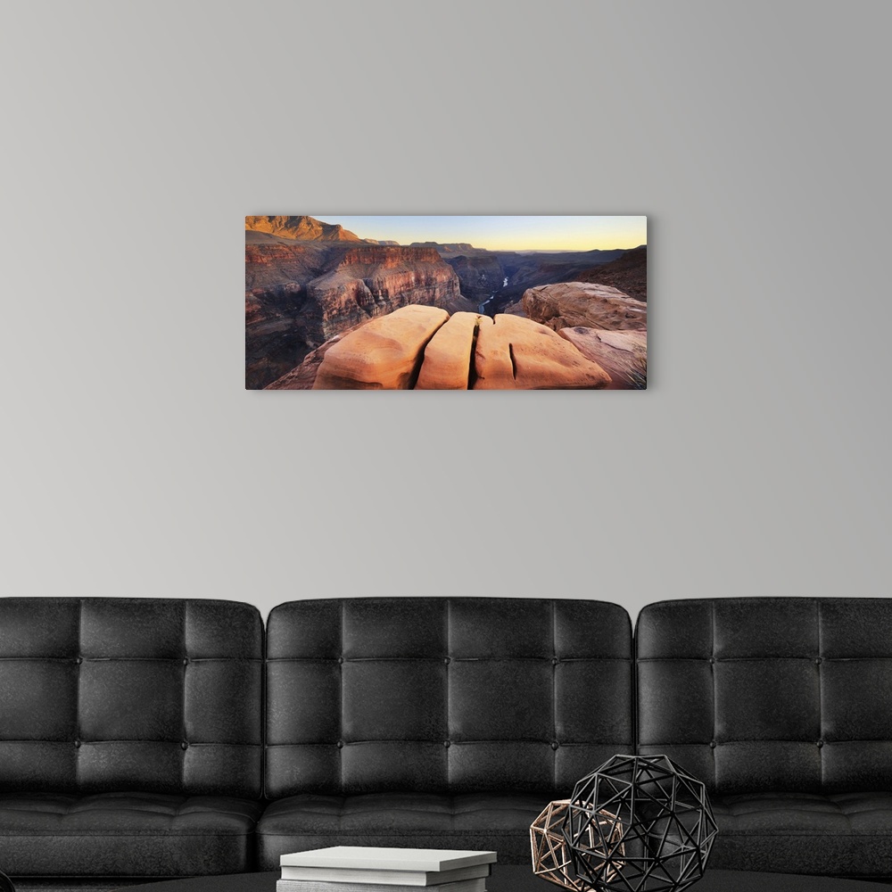 A modern room featuring Arizona, Grand Canyon, Sunset on Colorado River from Toroweap Point on the North Rim