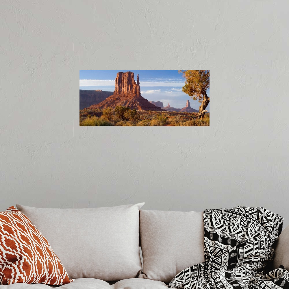 A bohemian room featuring USA, Arizona, Monument Valley Tribal Park, Monument Valley.