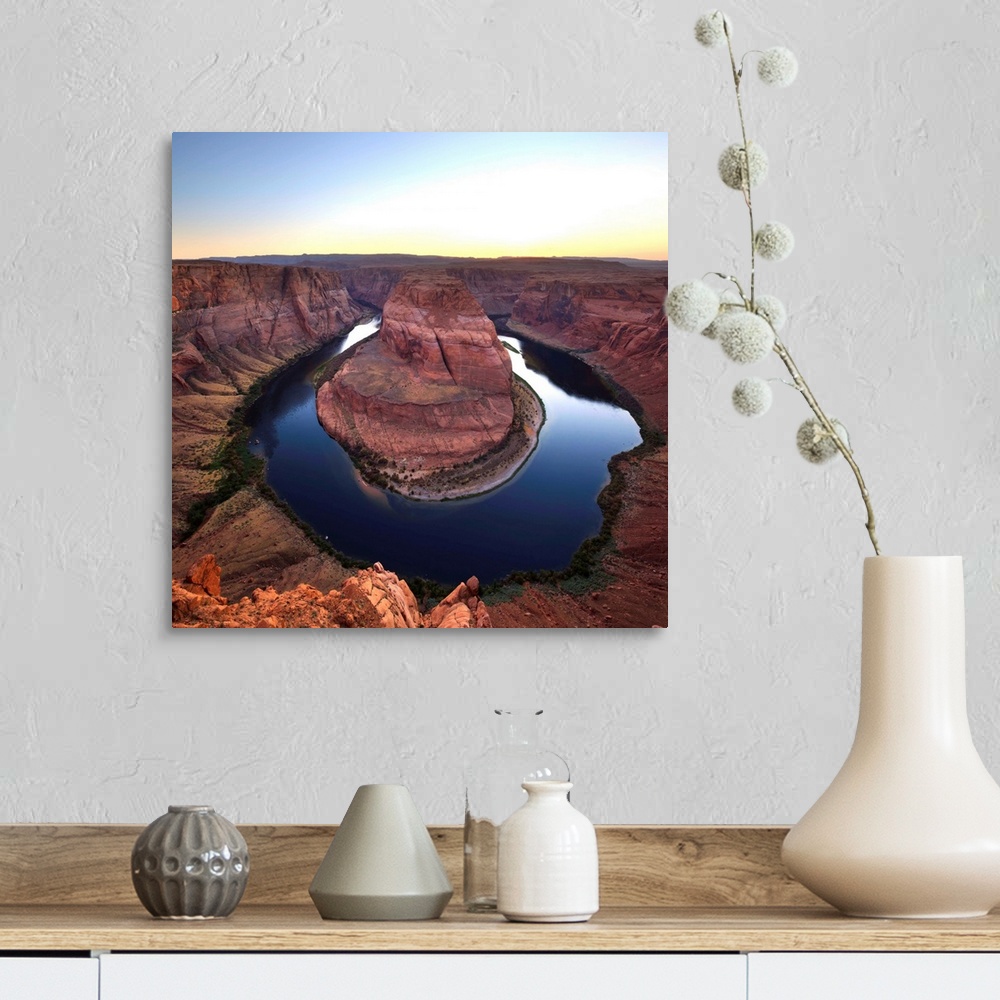 A farmhouse room featuring USA, Arizona, Page, Horseshoe Bend Canyon from the view point.