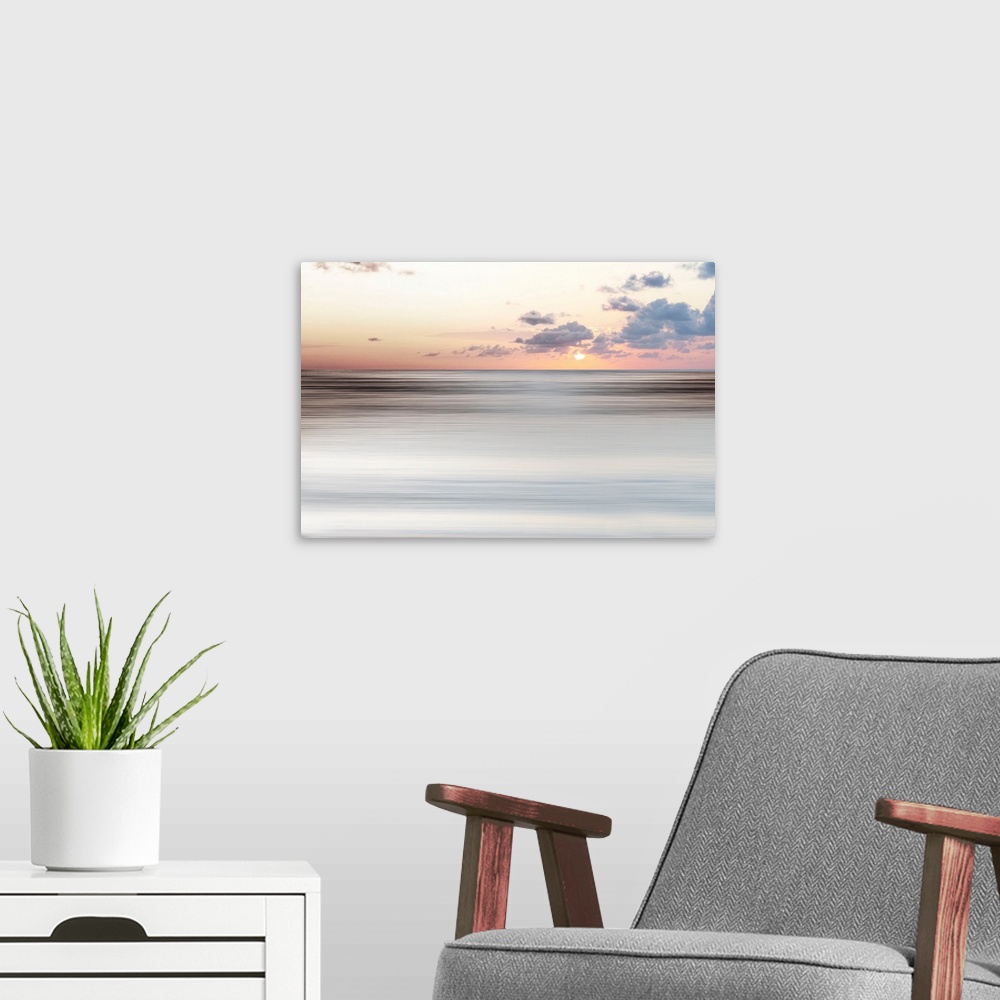 A modern room featuring Aruba, Sunset Scene.