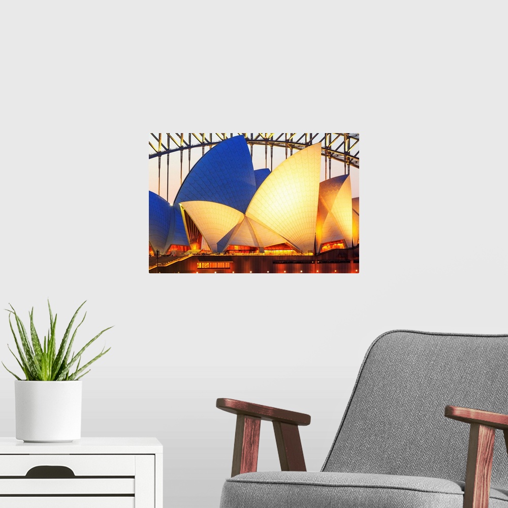 A modern room featuring Australia, New South Wales, Sydney, Oceania, Sydney Opera House, Sydney Harbor Bridge, Opera Hous...