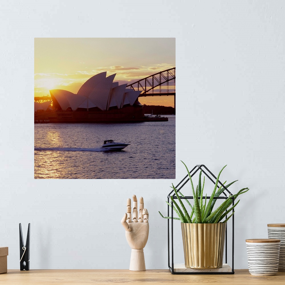 A bohemian room featuring Australia, New South Wales, Sydney, Sydney Opera House and Harbour Bridge