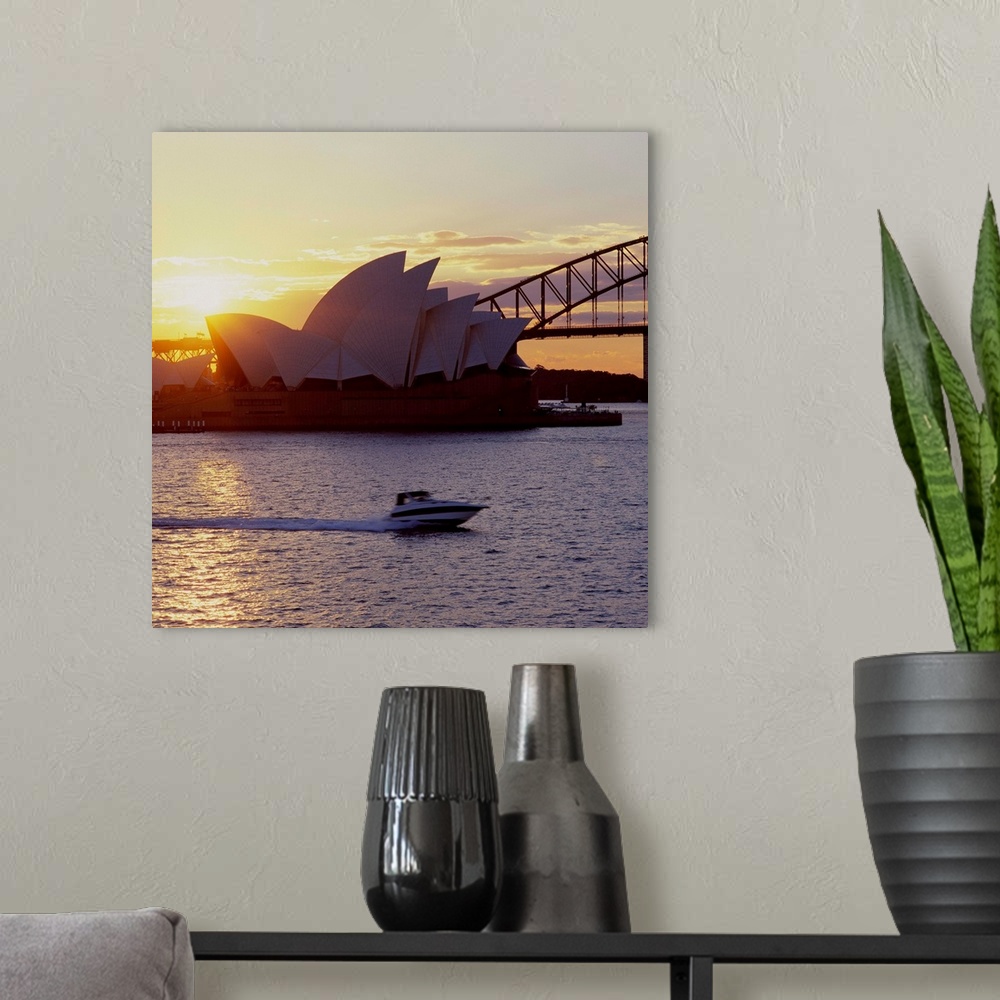 A modern room featuring Australia, New South Wales, Sydney, Sydney Opera House and Harbour Bridge