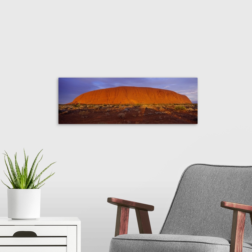 A modern room featuring Australia, Northern Territory, Ayers Rock (Uluru), the largest monolith in the world