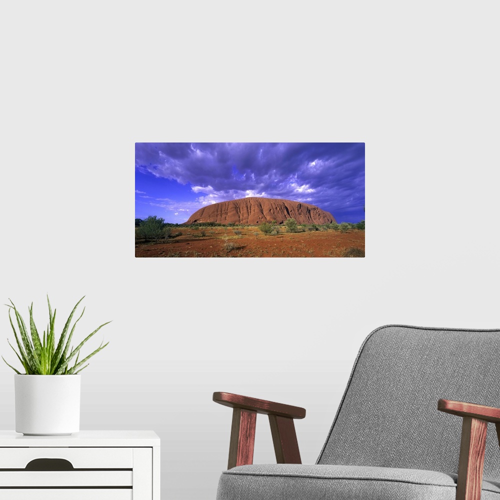 A modern room featuring Australia, Northern Territory, Ayers Rock (Uluru), the largest monolith in the world