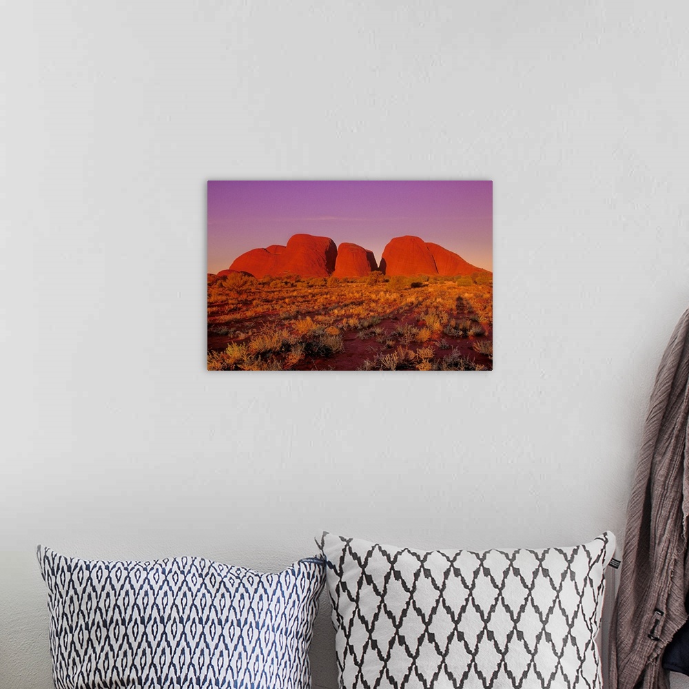 A bohemian room featuring Australia, Northern Territory, Uluru National Park, Olgas range (Kata Tjuta)