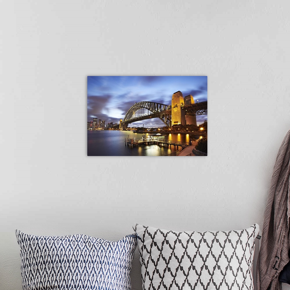 A bohemian room featuring Australia, Sydney, Sydney Harbor Bridge, Sydney Harbor Bridge at sunset
