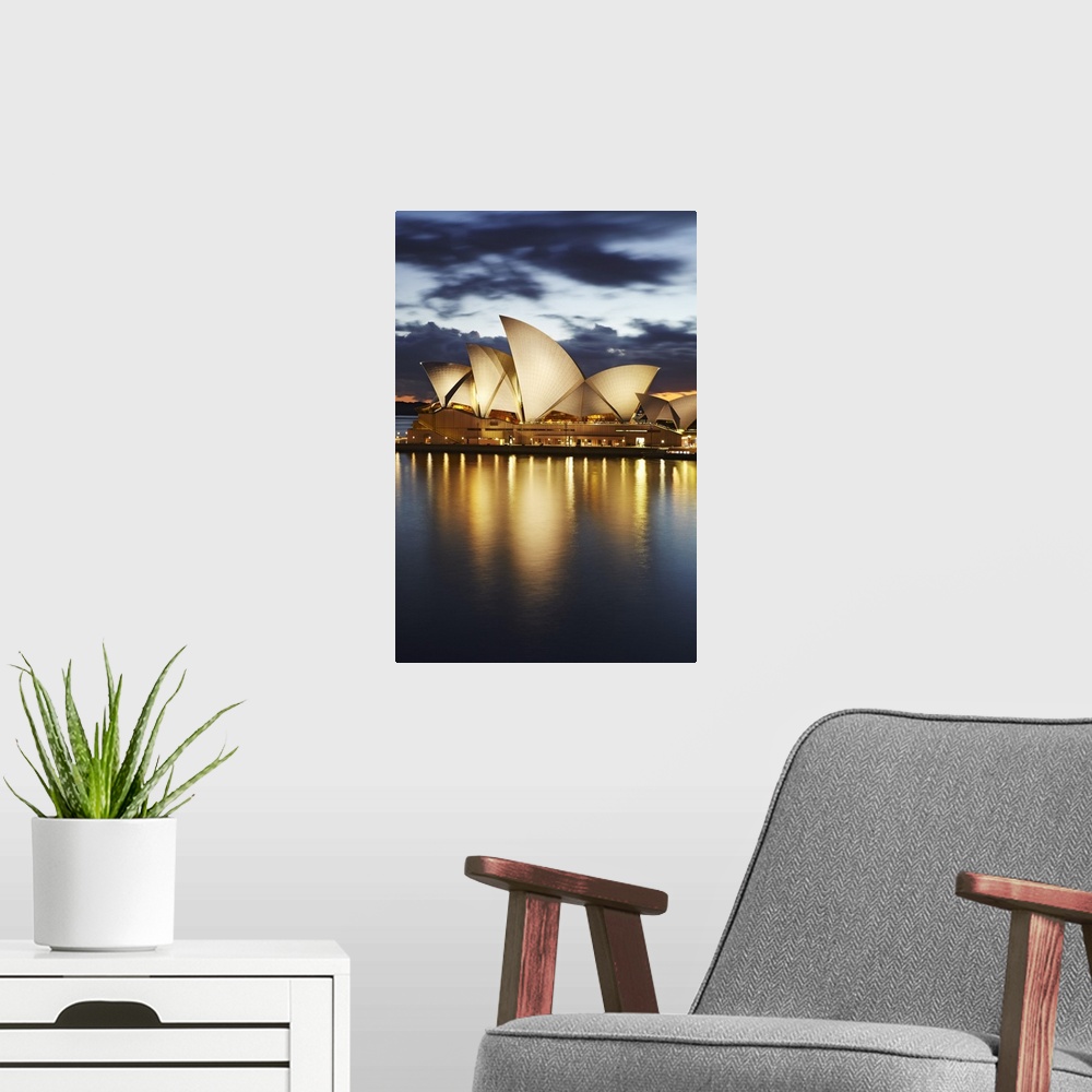 A modern room featuring Australia, Sydney, Sydney Opera House, Sydney Harbor Bridge, Sydney Opera House at night