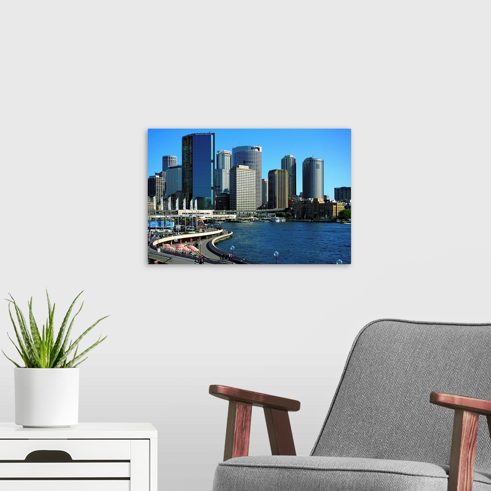 A modern room featuring Australia, Sydney, View of Sidney from shopping center