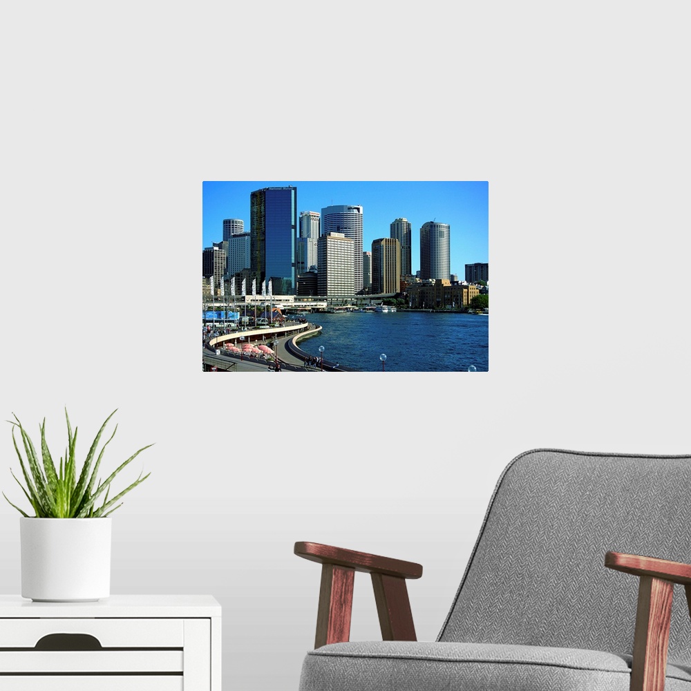 A modern room featuring Australia, Sydney, View of Sidney from shopping center