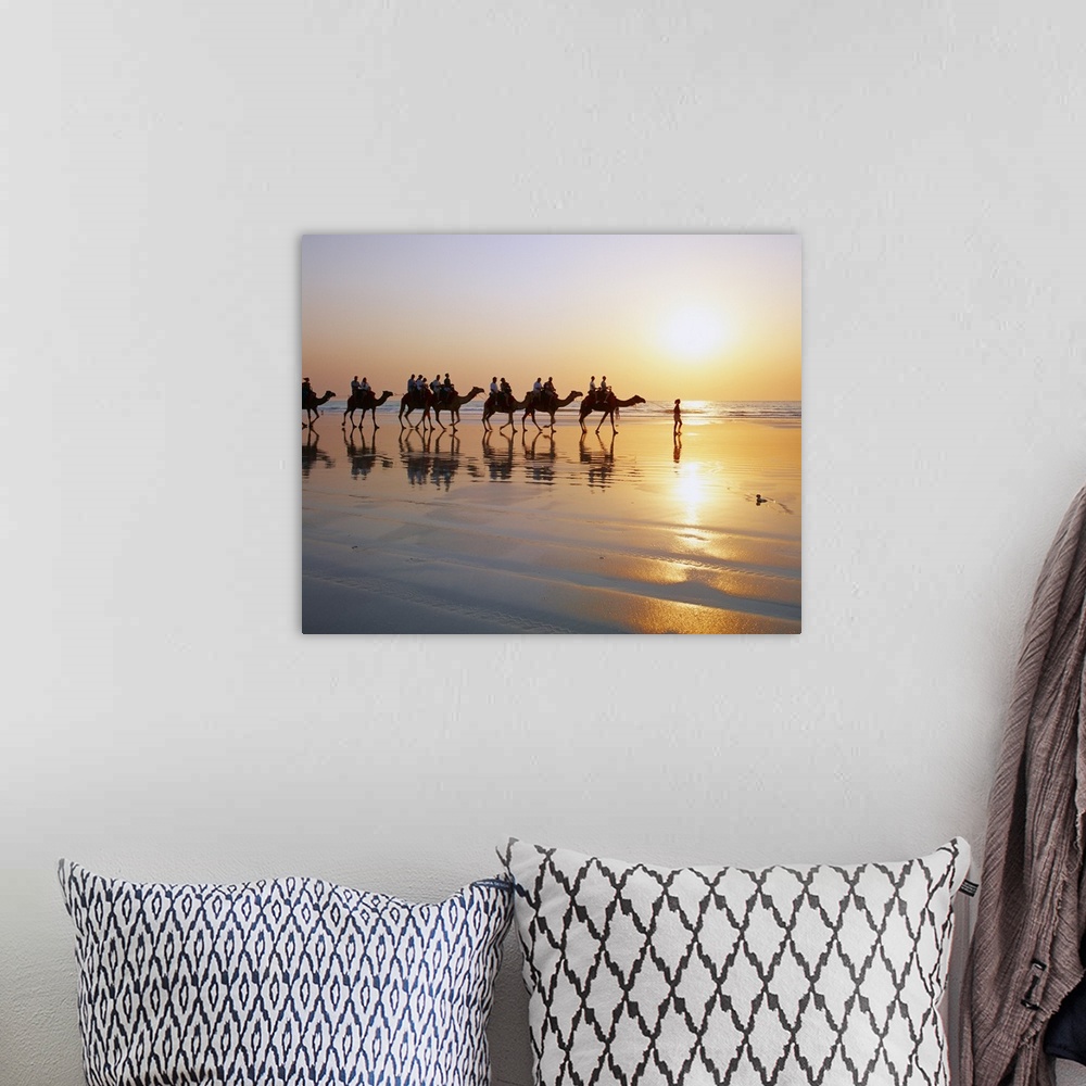A bohemian room featuring Australia, Western Australia, Broome, Broome village, sunset at Cable Beach