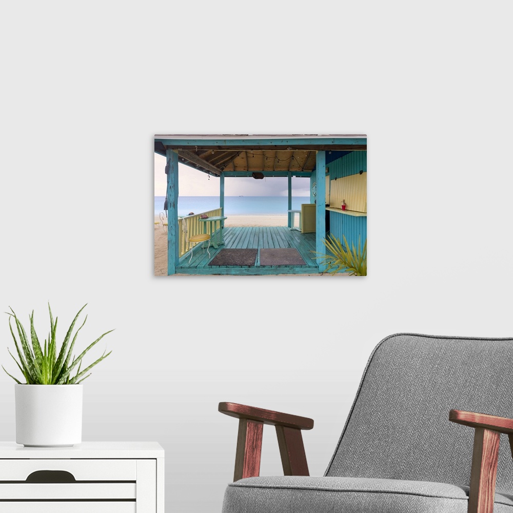 A modern room featuring Bahamas, Cat Island, Atlantic ocean, Kiosk on Old Bight Beach.