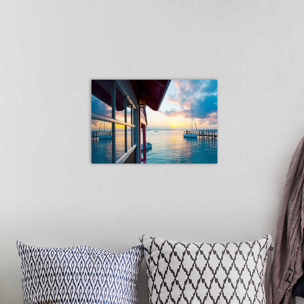 A bohemian room featuring Bahamas, Exuma Cays, Staniel Cay Yacht Club, cottage on the sea