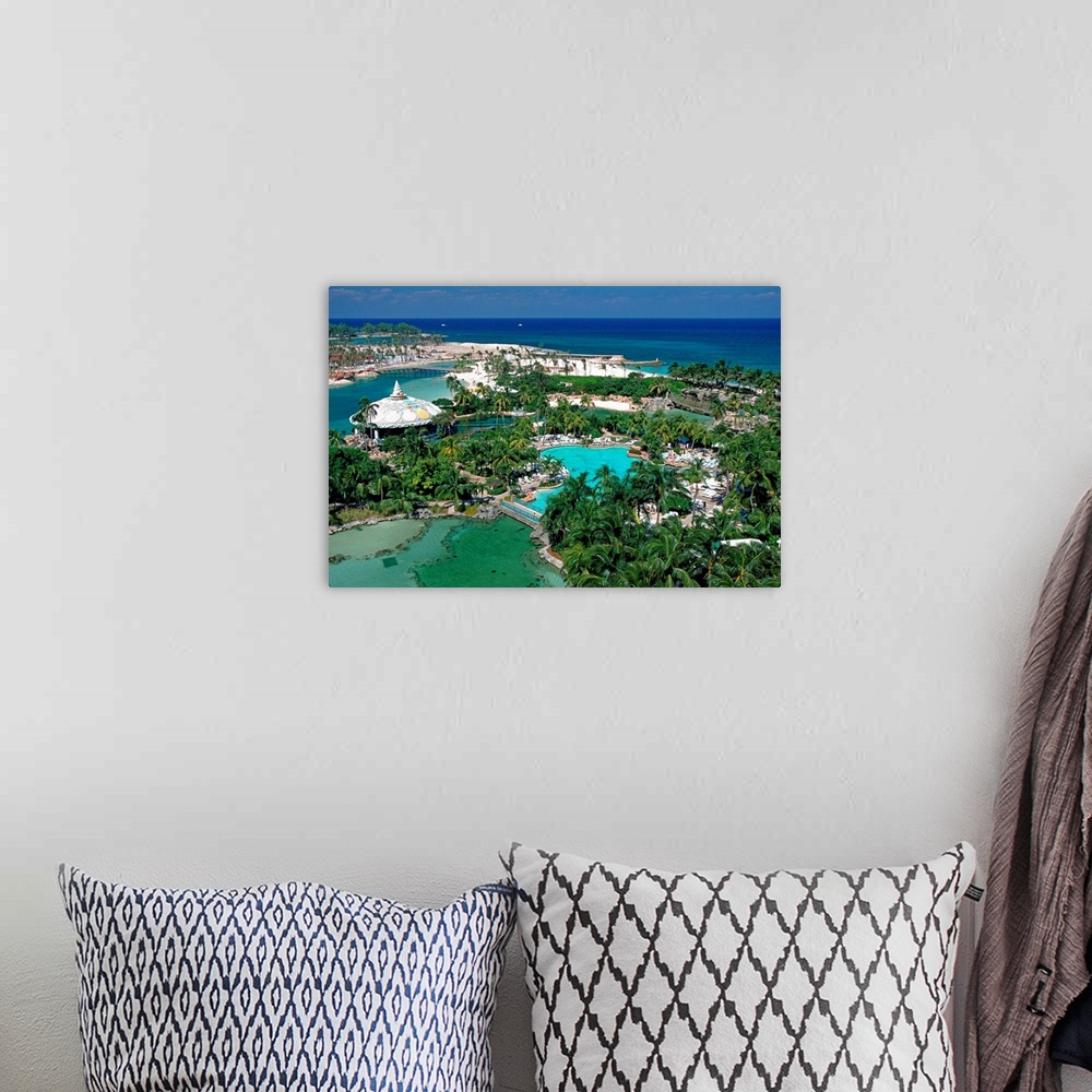 A bohemian room featuring Bahamas, Nassau, Aerial view of Paradise Island and Atlantis Resort