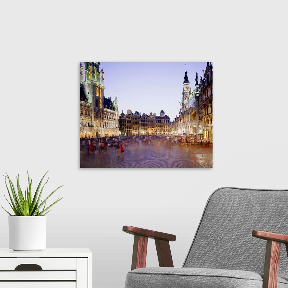 A modern room featuring Belgium, Brussels, Grand Place, the old market square