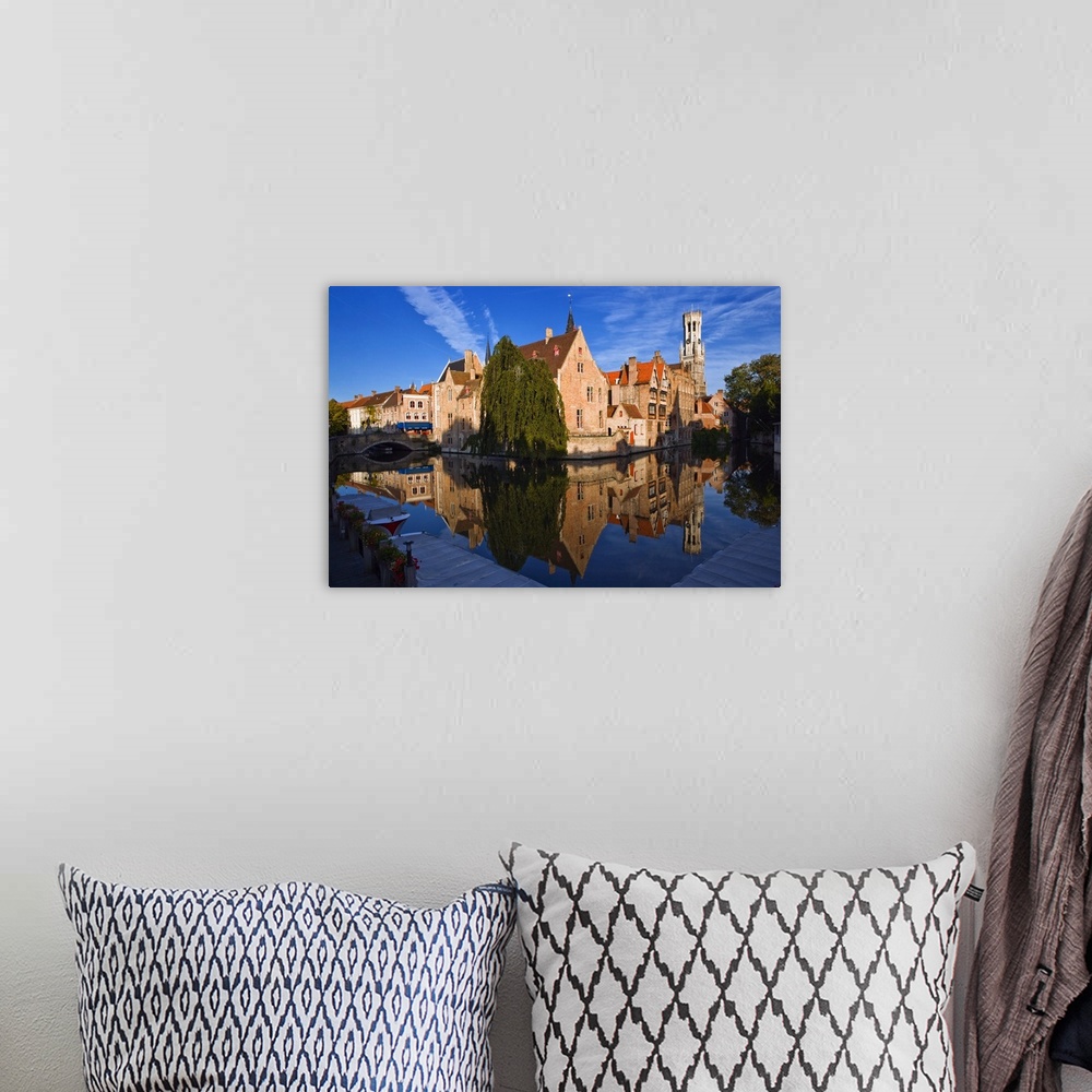 A bohemian room featuring Belgium, Flanders, Bruges, View over the canal follows the River Dijver