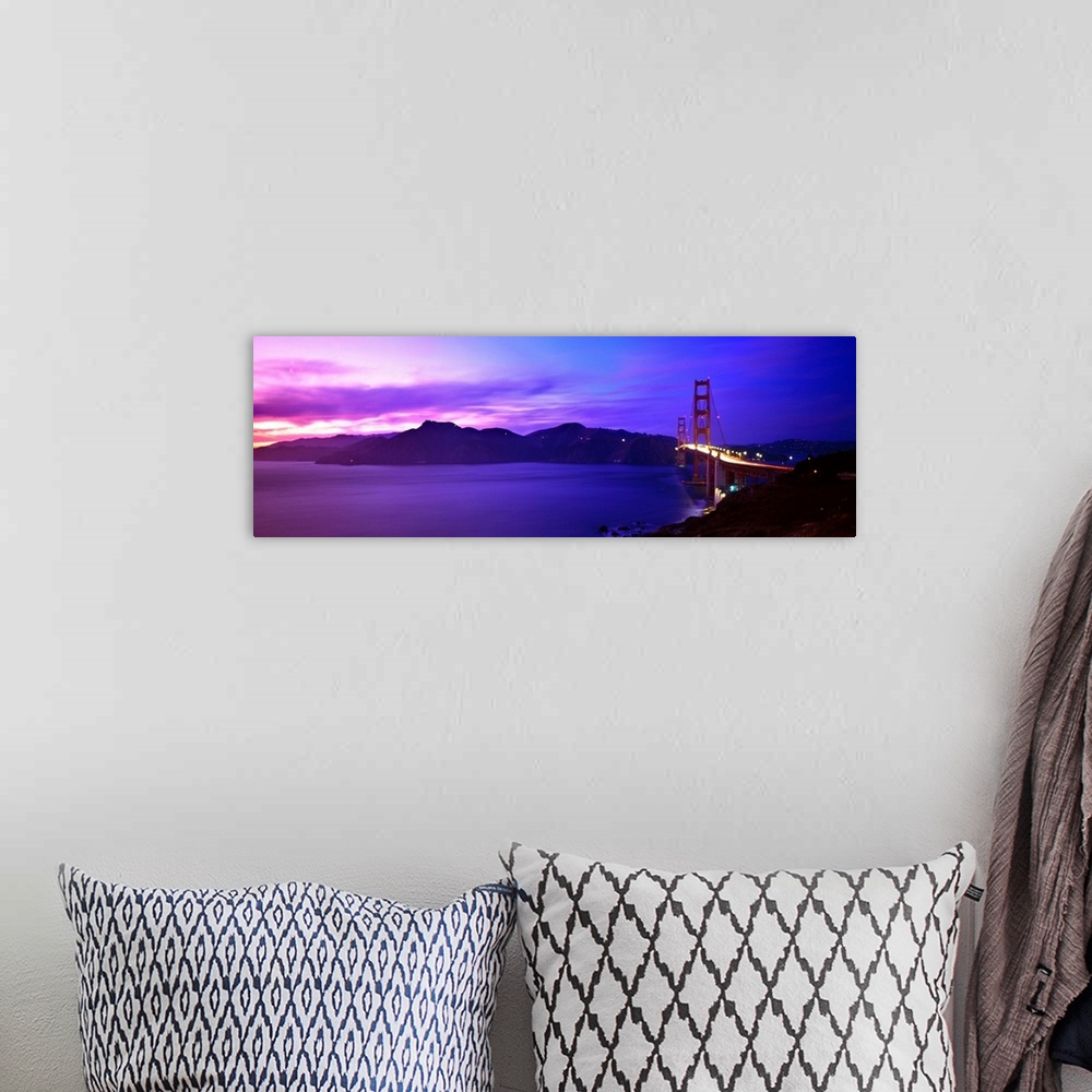 A bohemian room featuring CA, San Francisco, Golden Gate Bridge and Marin Headlands at sunset