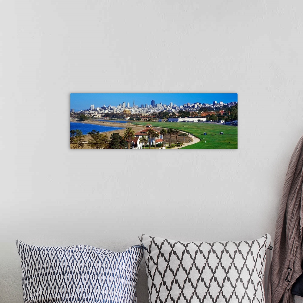 A bohemian room featuring CA, San Francisco, View of the skyline and Crissy Field