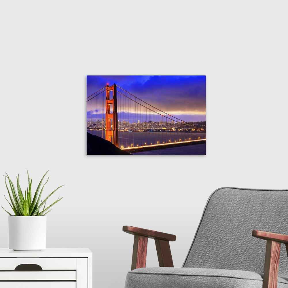 A modern room featuring California, Golden Gate Bridge