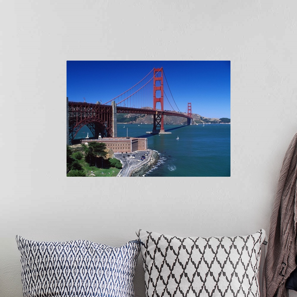 A bohemian room featuring United States, USA, California, San Francisco, Golden Gate Bridge, The  bridge and Fort Point