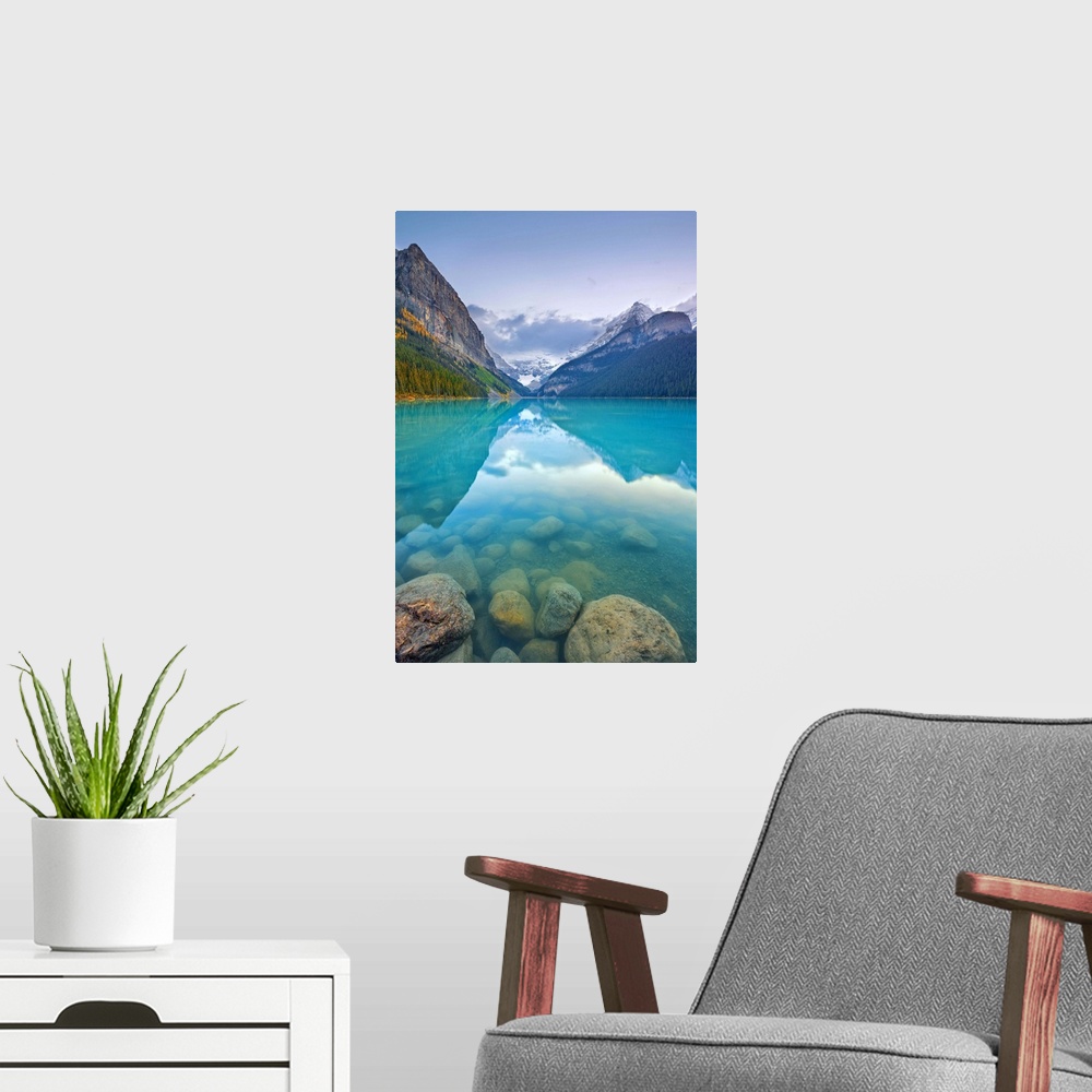 A modern room featuring Canada, Alberta, Banff National Park, Lake Louise, Rocky Mountains.