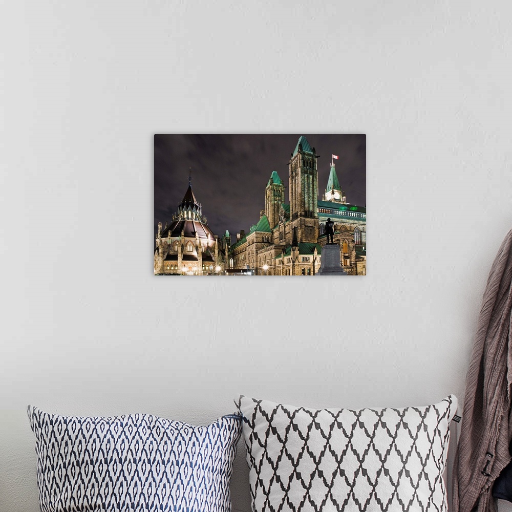 A bohemian room featuring Canada, Ontario, Ottawa, Houses of Parliament on the Ottawa River