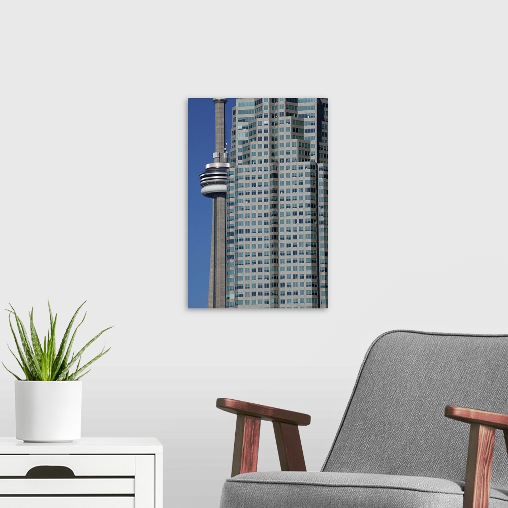 A modern room featuring Canada, Ontario, Toronto, CN Tower and office building