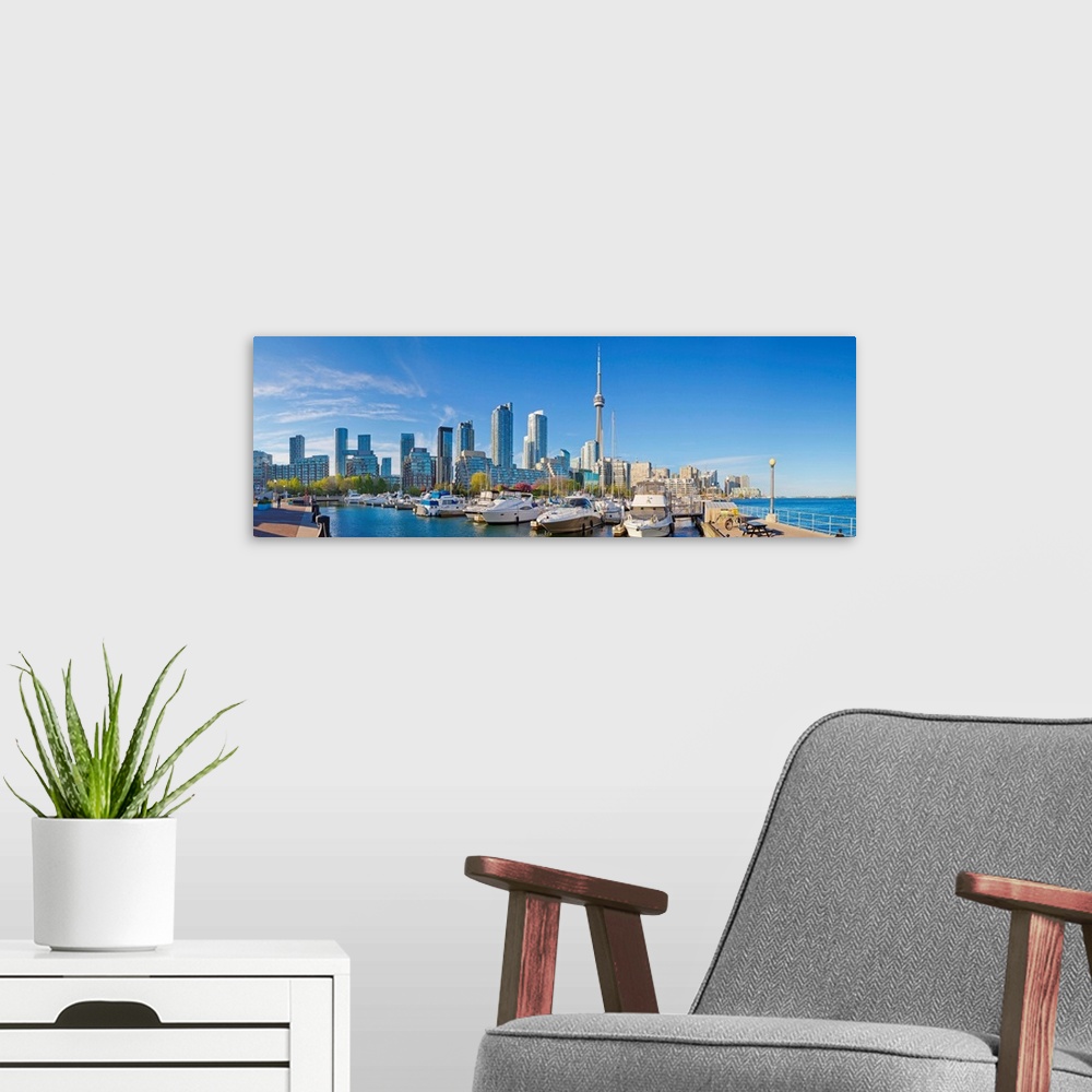 A modern room featuring Canada, Ontario, Toronto, Marina Quay West and CN Tower.