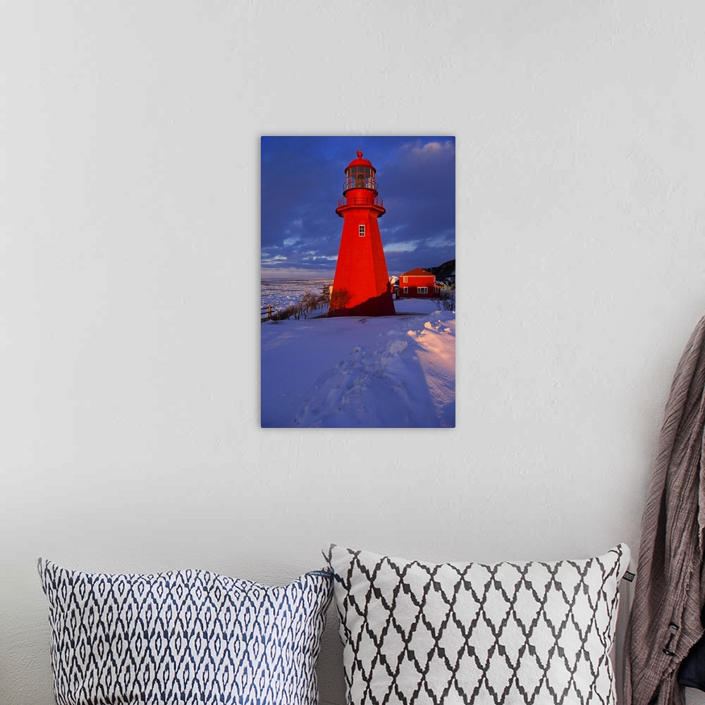 A bohemian room featuring Canada, Quebec, Gaspesie, La Martre lighthouse