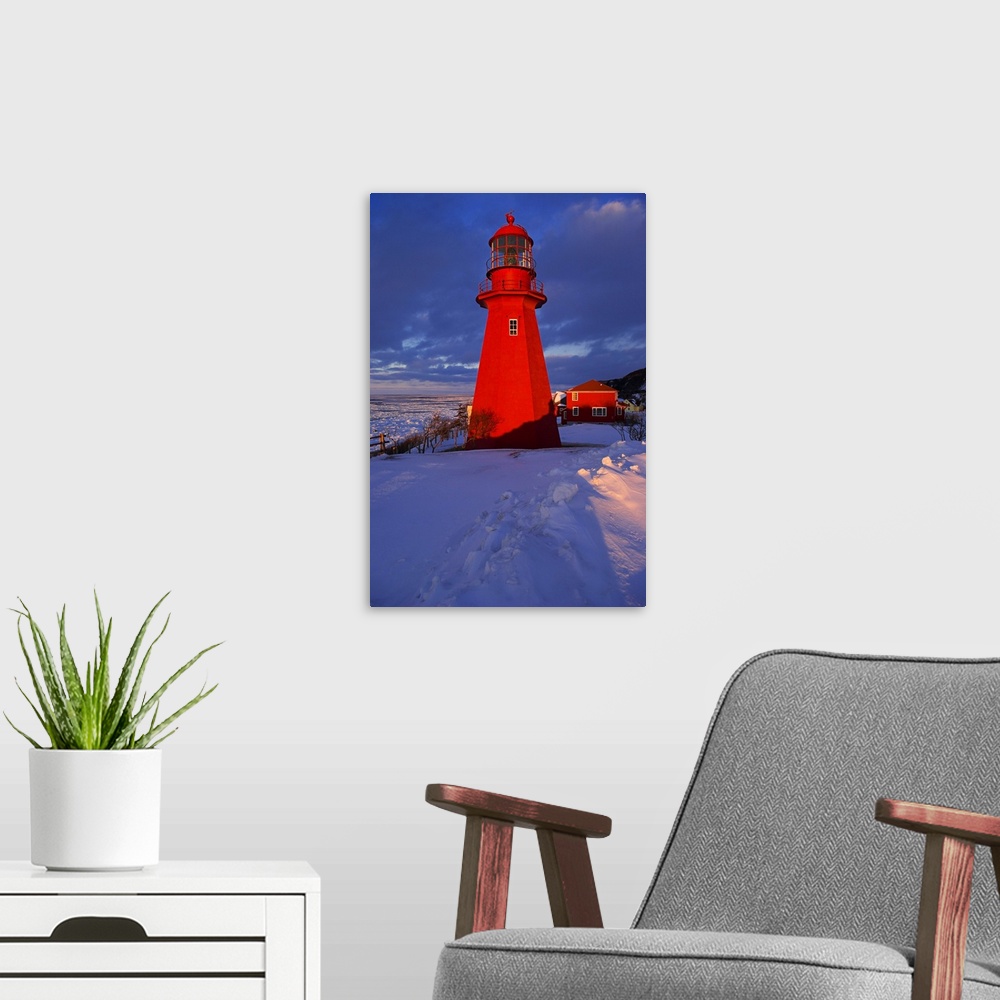 A modern room featuring Canada, Quebec, Gaspesie, La Martre lighthouse