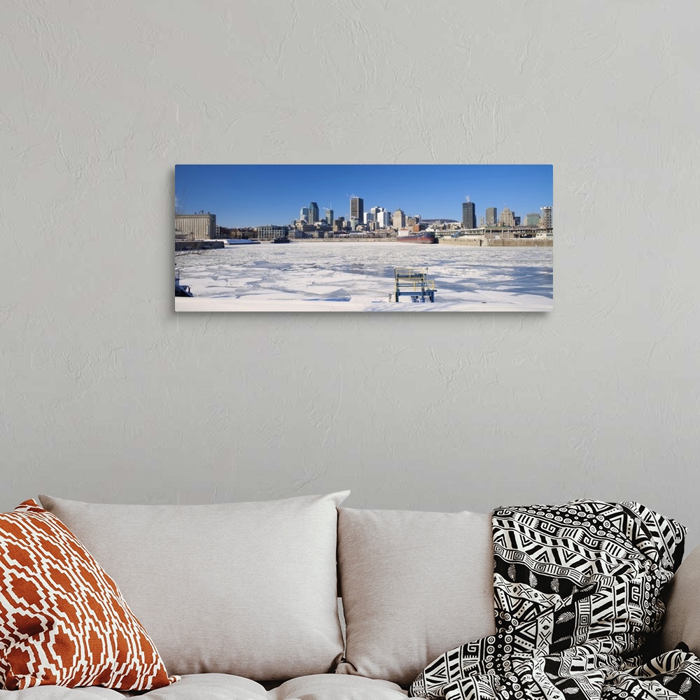 A bohemian room featuring Canada, Quebec, Montreal, Skyline during the winter