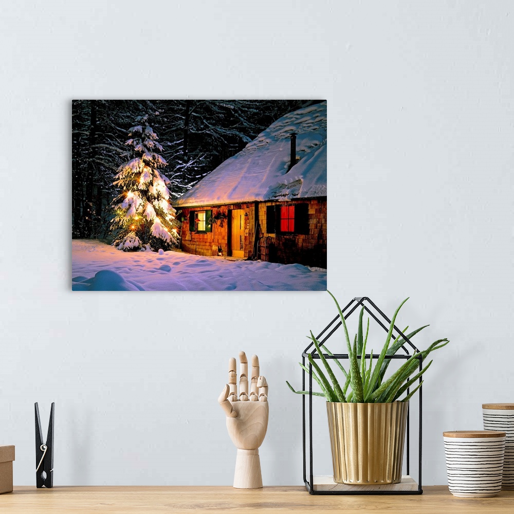 A bohemian room featuring Christmas in countryside