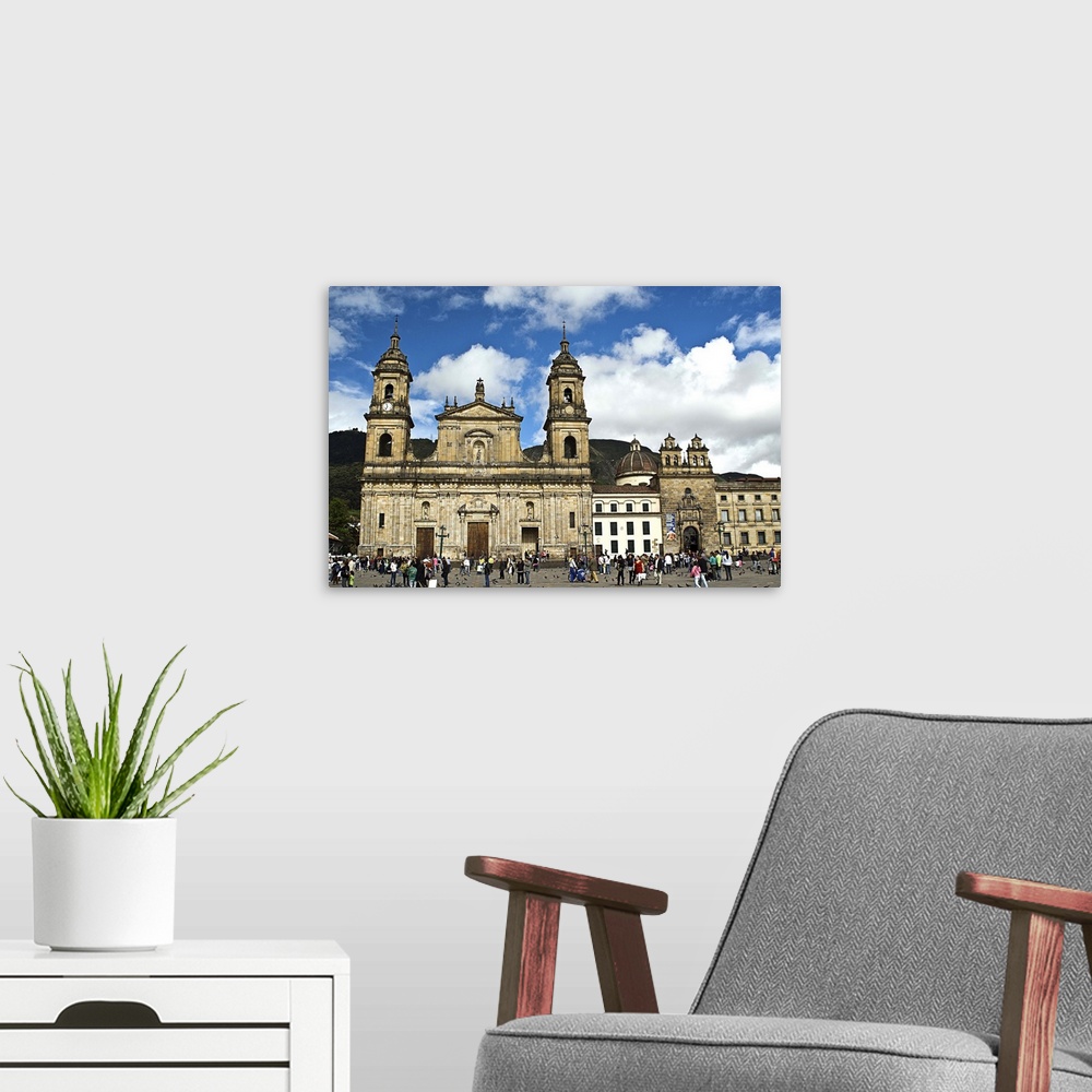 A modern room featuring Colombia, Bogota, Bolivar Square, Cathedral of Bogota