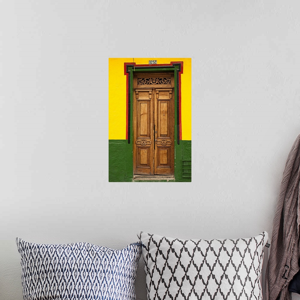 A bohemian room featuring Colombia, Bogota, Spanish Colonial style door