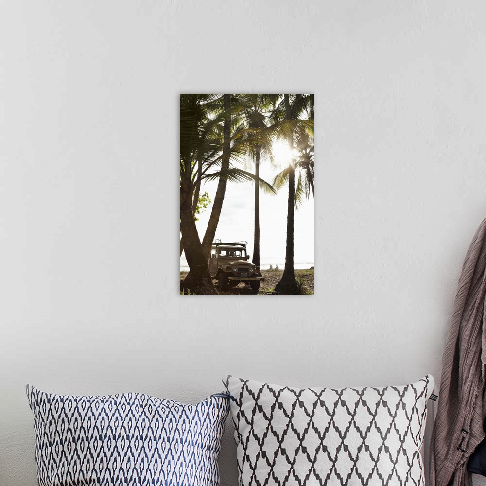 A bohemian room featuring Costa Rica, Puntarenas, Dominical, Jeep on Playa Dominical