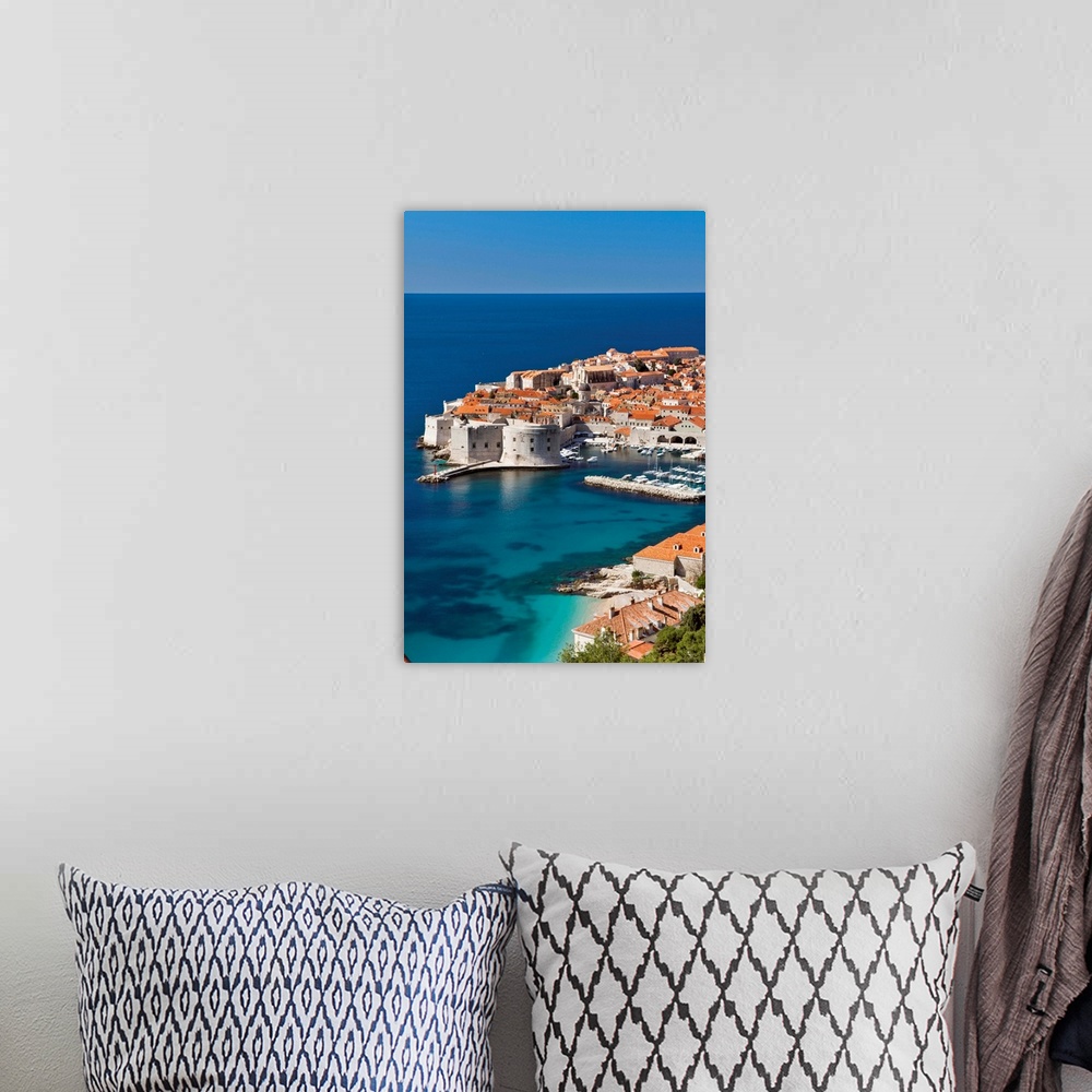 A bohemian room featuring Croatia, Dalmatia, Dubrovnik, St John's Fortress, old town and the harbor