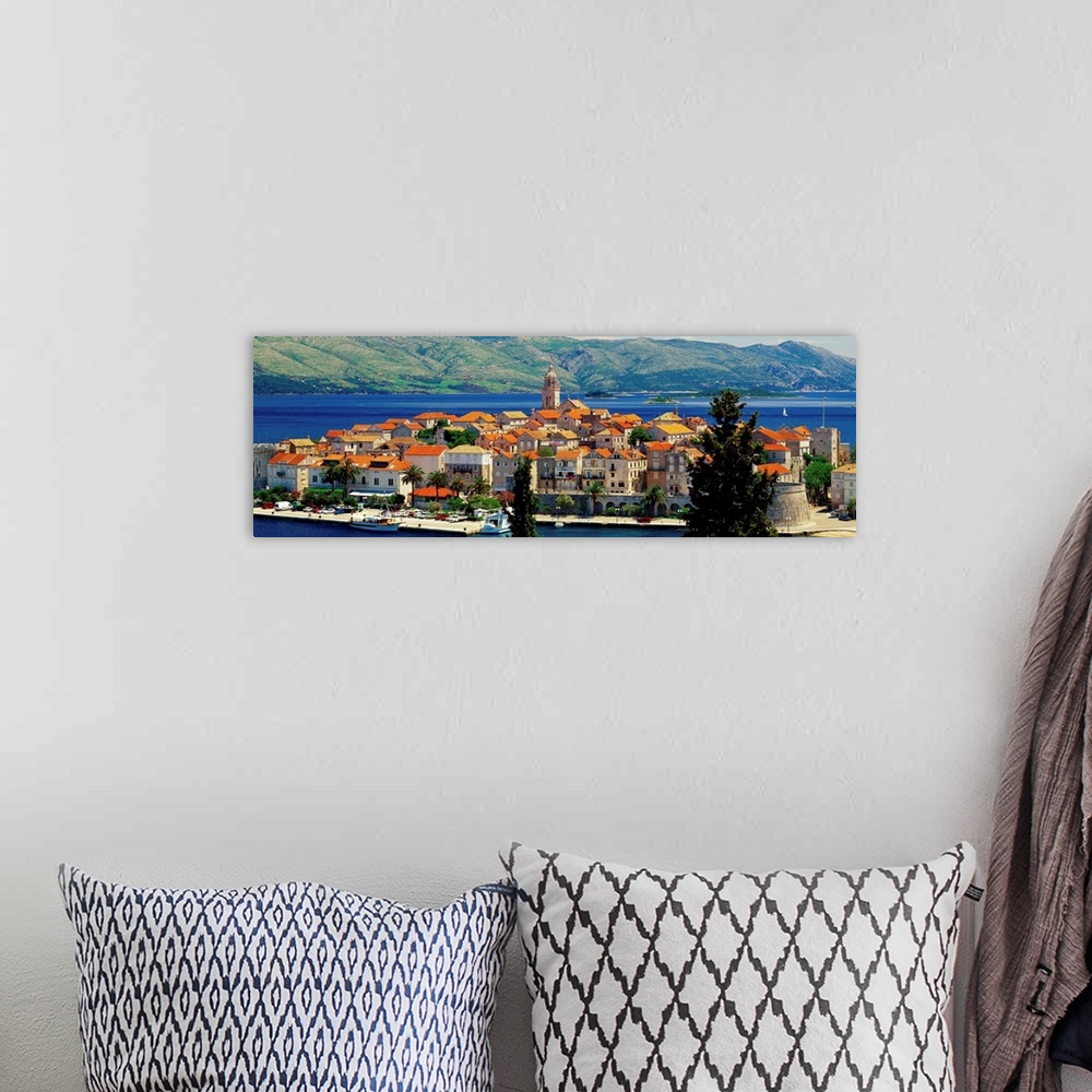 A bohemian room featuring Croatia, Dalmatia, Korcula, view of the town