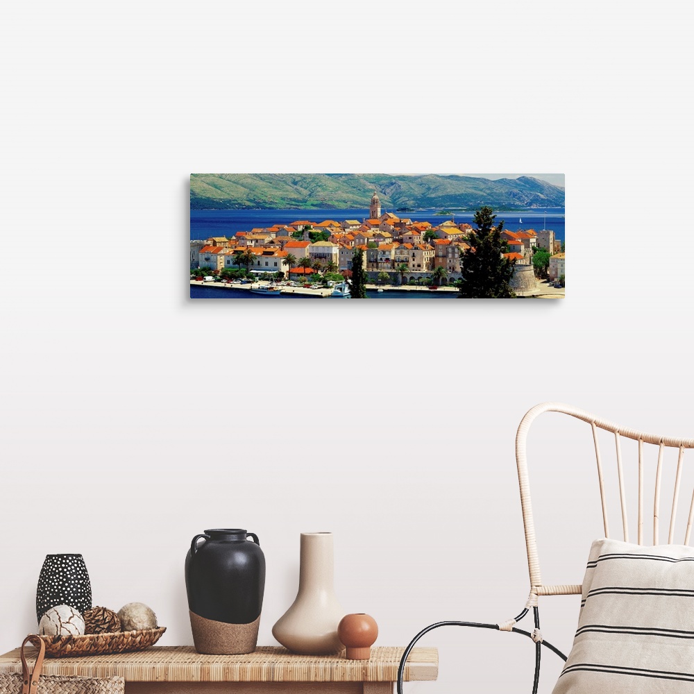 A farmhouse room featuring Croatia, Dalmatia, Korcula, view of the town