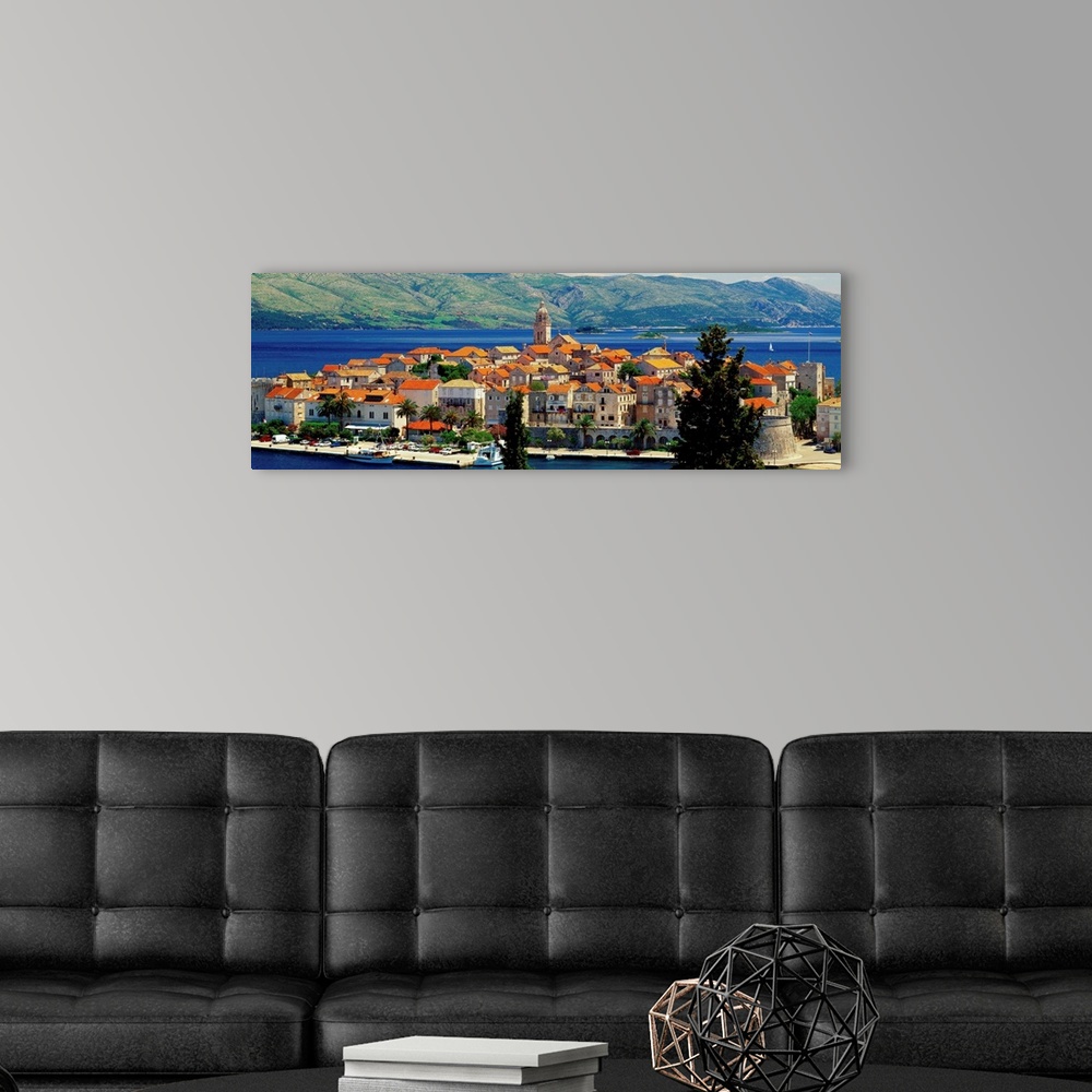 A modern room featuring Croatia, Dalmatia, Korcula, view of the town